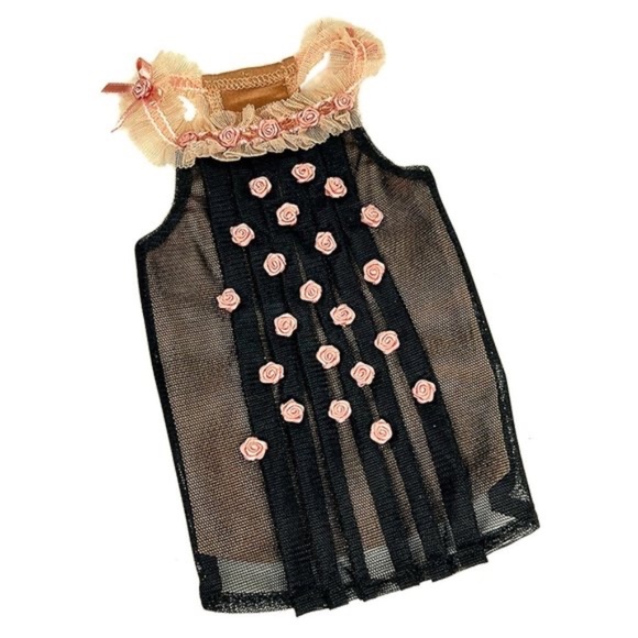 Pleated Rosebud Couture Dress